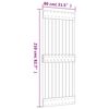 vidaXL Puerta corredera con herrajes madera maciza de pino 80x210 cm