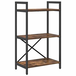 vidaXL Estante de libros 3 niveles 56 x 34 x 96 cm Roble ahumado