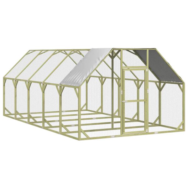 vidaXL Gallinero madera maciza de pino impregnada 268x500x190 cm