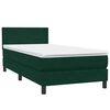 vidaXL Cama box spring con colch&oacute;n terciopelo verde oscuro 100x220 cm