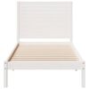 vidaXL Cama extralarga sin colchón madera maciza blanca 90x220 cm