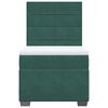 vidaXL Cama box spring con colchón terciopelo verde oscuro 100x200 cm