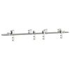 vidaXL Kit de herrajes para puerta corredera 183 cm acero plateado