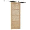 vidaXL Puerta Corredera Natural y negro 86 x 211 cm