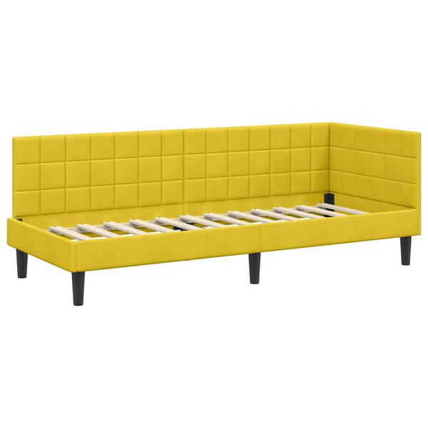 vidaXL Estructura de cama en esquina Amarillo 80 cm x 200 cm