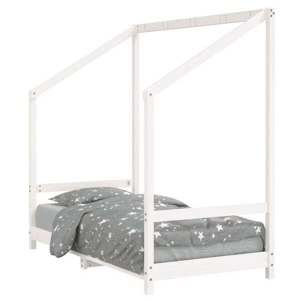 vidaXL Estructura de cama para ni&ntilde;os madera de pino blanco 80x160 cm