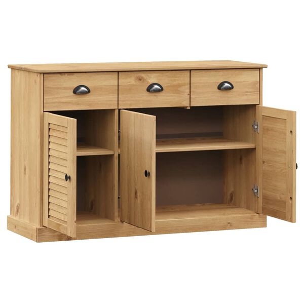 vidaXL Aparador con cajones VIGO madera maciza pino 113x40x75 cm