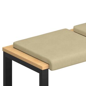 vidaXL Coj&iacute;n de banco 4 uds. pana Verde gris&aacute;ceo Profundidad 35 cm
