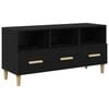 vidaXL Mueble de TV 102 x 36 x 50 cm Roble Negro Madera de ingenier&iacute;a