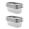 vidaXL Bandejas Gastronorm 8 unidades GN 1/3 100 mm acero inoxidable