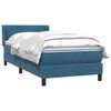 vidaXL Cama box spring con colch&oacute;n terciopelo azul oscuro 100x220 cm