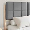 vidaXL Estructura de Cama con Cabecera Tapizada Gris Claro
