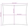 vidaXL Toldo de vela rectangular tela Oxford color crema 5x6 m