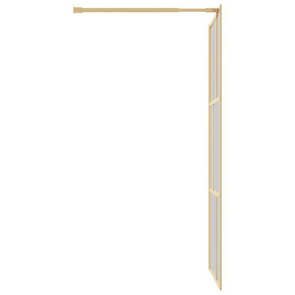 vidaXL Mampara puerta de ducha vidrio transparente ESG dorado 80x195cm