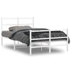 vidaXL Estructura cama sin colchón con estribo metal blanco 120x200 cm