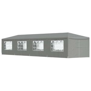 vidaXL Carpa de Fiesta 1200 x 300 x 255 cm Gris Claro PE y acero