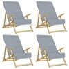 vidaXL Toallas de playa 4 uds tela gris 400 g/m&sup2; 60x135 cm