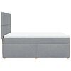 vidaXL Cama box spring con colch&oacute;n tela gris claro 140x190 cm
