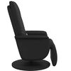 vidaXL Sill&oacute;n reclinable masaje con reposapi&eacute;s cuero sint&eacute;tico negro