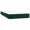 vidaXL Cama box spring colch&oacute;n y LED terciopelo verde oscuro 90x200 cm