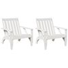 vidaXL Sillas de jard&iacute;n adirondack 2 uds blanco 75x77x77 cm