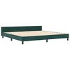vidaXL Cama tipo Box Spring Verde oscuro 200 x 200 cm Terciopelo