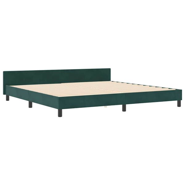 vidaXL Cama tipo Box Spring Verde oscuro 200 x 200 cm Terciopelo