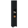 vidaXL Gabinete de Ba&ntilde;o con puerta Roble Negro 30 x 30 x 183,5 cm