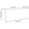 vidaXL Mueble de pared de ba&ntilde;o madera ingenier&iacute;a negro 80x25x30 cm