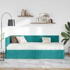 vidaXL Estructura de Cama Esquina con Colch&oacute;n 2 pcs Tuquesa Terciopelo