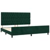 vidaXL Estructura cama sin colch&oacute;n terciopelo verde oscuro 200x200 cm