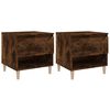 vidaXL Mesitas de noche 2 uds contrachapada roble ahumado 50x46x50 cm