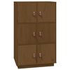 vidaXL Aparador de madera maciza de pino marr&oacute;n miel 67x40x108,5 cm