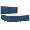 vidaXL Cama tipo Box Spring con colch&oacute;n Azul 180 x 200 cm tela
