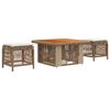 vidaXL Conjunto de Comedor de Jard&iacute;n 3 uds. Beige y Crema