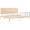 vidaXL Estructura de cama sin colch&oacute;n madera maciza de pino 200x200 cm