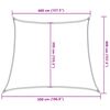 vidaXL Toldo de vela trapecio HDPE azul 160 g/m&sup2; 4/5x4 m