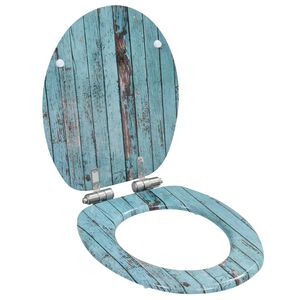 vidaXL Asiento WC tapa de cierre suave MDF dise&ntilde;o madera envejecida