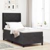 vidaXL Cama tipo Box Spring con colch&oacute;n Negro 90 x 190 cm Terciopelo