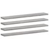 vidaXL Estantes pared 4 uds madera ingenier&iacute;a gris Sonoma 60x10x1,5 cm