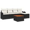 vidaXL Conjunto de sof&aacute;s de jard&iacute;n 6 pcs Negro rat&aacute;n sint&eacute;tico