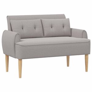 vidaXL Sof&aacute; amoroso con botones acolchados Gris Claro 117 x 67 x 77 cm