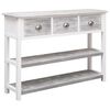 vidaXL Aparador madera maciza de paulownia gris antiguo 108x30x76 cm