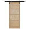 vidaXL Puerta Corredera Marrón 83 x 202 cm Madera de pino macizo
