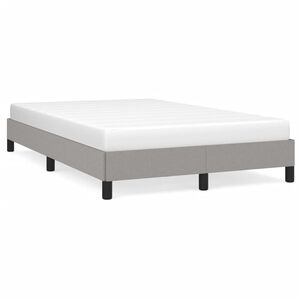 vidaXL Estructura de cama sin colch&oacute;n tela gris claro 120x190 cm