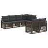 vidaXL Conjunto de sof&aacute;s de jard&iacute;n 7 uds. 7-N&uacute;mero de plazas Gris