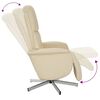 vidaXL Sill&oacute;n reclinable con reposapi&eacute;s tela color crema