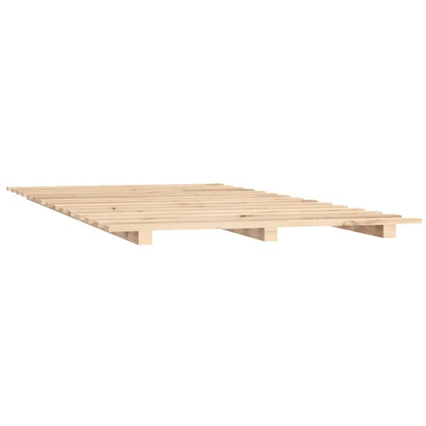 vidaXL Estructura de cama de madera maciza de pino 140x190 cm