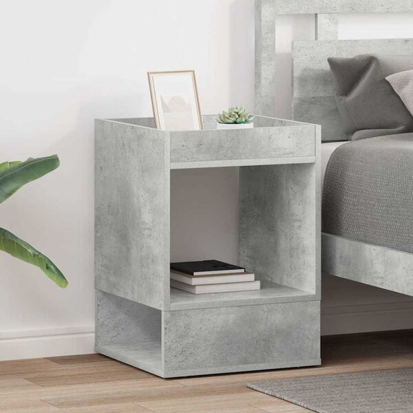 vidaXL Mesa Auxiliar 2 pcs Gris Concreto 40 x 40 x 56 cm