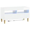 vidaXL Mueble de TV LED Blanco Brillante Madera de ingenier&iacute;a